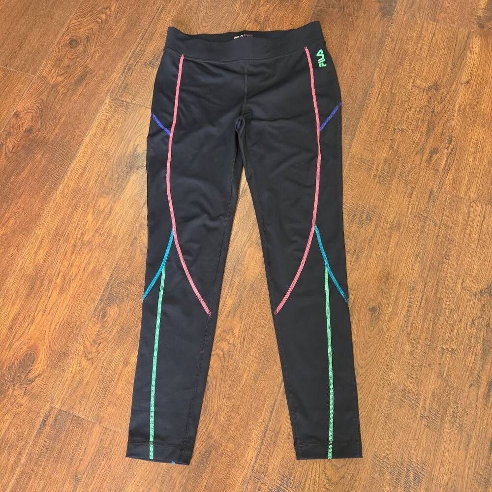 Fila Running Pants with Neon Stitching